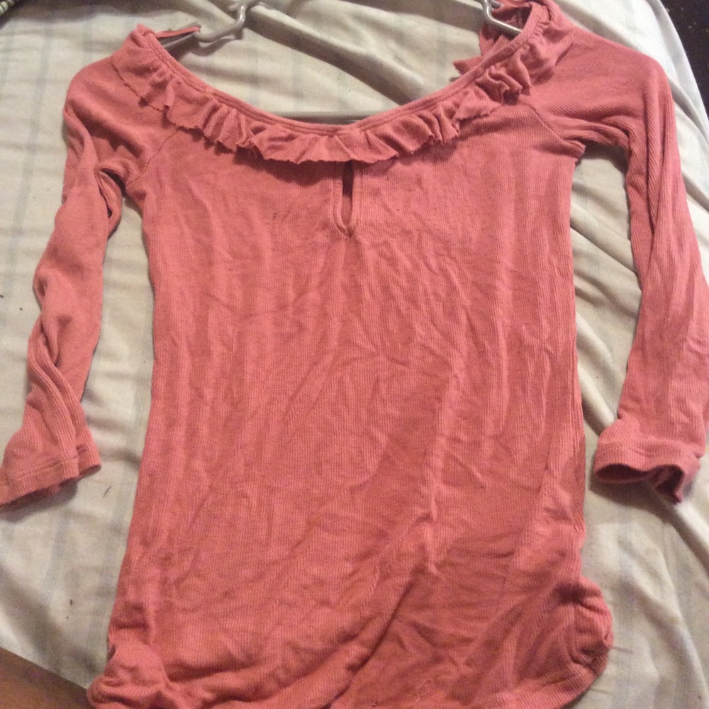 Pink off the shoulder shirt